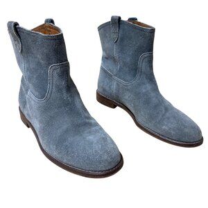 Madewell Womens Gray Suede Ankle Boots Size 8 Pre-Owned